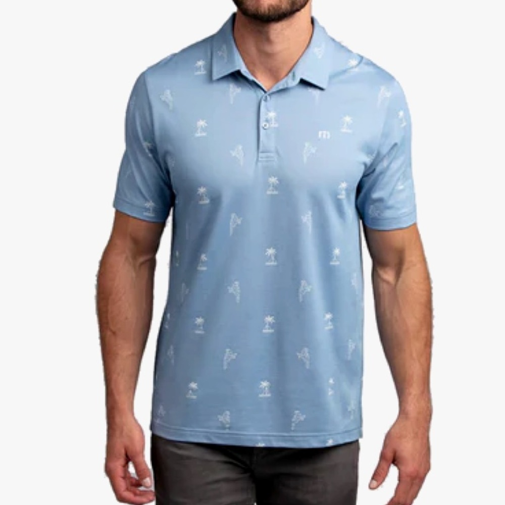 Travis Mathew Loose Screw Mens Golf Polo Tropical